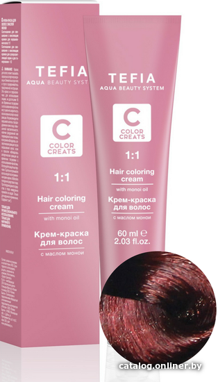 

Крем-краска для волос Tefia Color Creats 6/55 (темный блондин красный интенсивный)