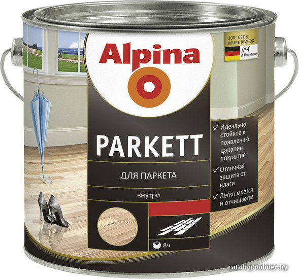 

Лак Alpina Parkett шелковисто-матовый (2.5 л)