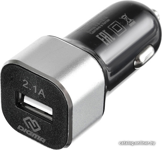 

Автомобильное зарядное Digma DGCC-1U-2.1A-BS