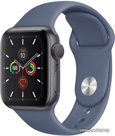 

Умные часы Apple Watch Series 5 40 мм (алюминий серый космос/синий спортивный)