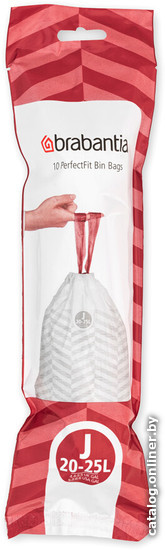 

Пакеты для мусора Brabantia PerfectFit J 23 л 138324 (10 шт, белый)