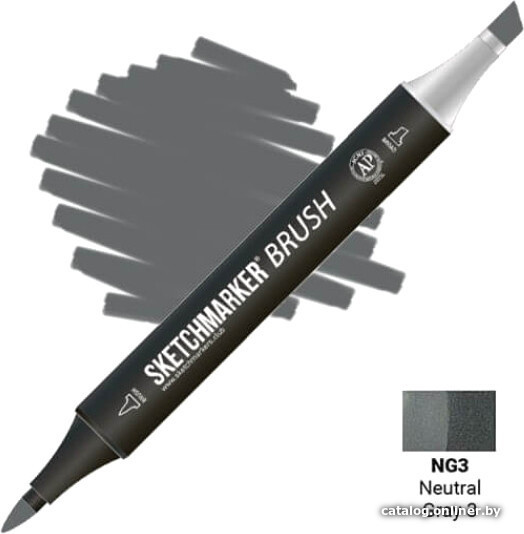 

Маркер художественный Sketchmarker Brush Двусторонний NG3 SMB-NG3 (нейтральный серый 3)