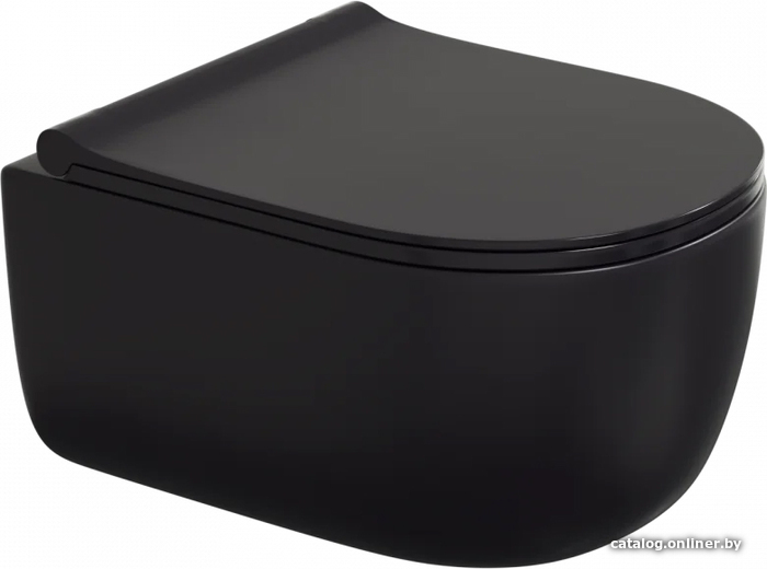 

Унитаз Berges Wasserhaus Ego Black Rimless + Toma Black Slim SO 082125