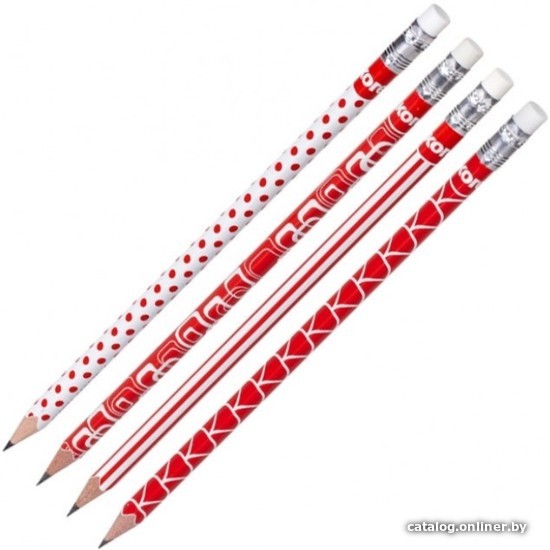 

Простой карандаш Kores Grafitos Red and White 92801.01 (красный/белый)