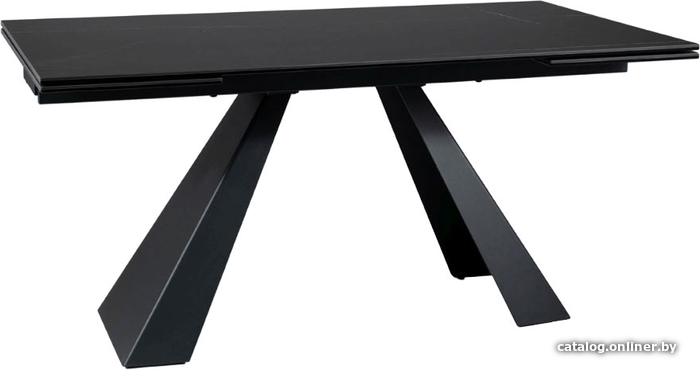 

Кухонный стол Signal Salvadore Ceramic раскладной 160-240x90 (черный Sahara Noir/черный матовый)
