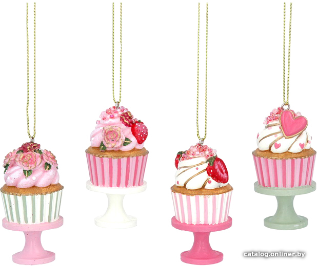 

Елочная игрушка Gisela Graham Rose Ball. Тортик 13331