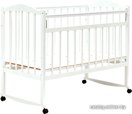 

Классическая детская кроватка Bambini М.01.10.09 (белый)