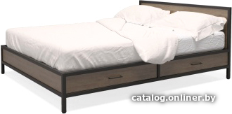 

Кровать Millwood Neo Loft КМ-3.6 Ш (дуб темный/металл черный)