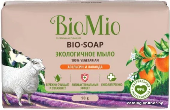 

BioMio Мыло твердое Bio-Soap Апельсин лаванда и мята 90 г