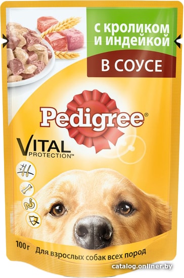 

Пресервы Pedigree для взрослых собак с кроликом и индейкой 0.1 кг
