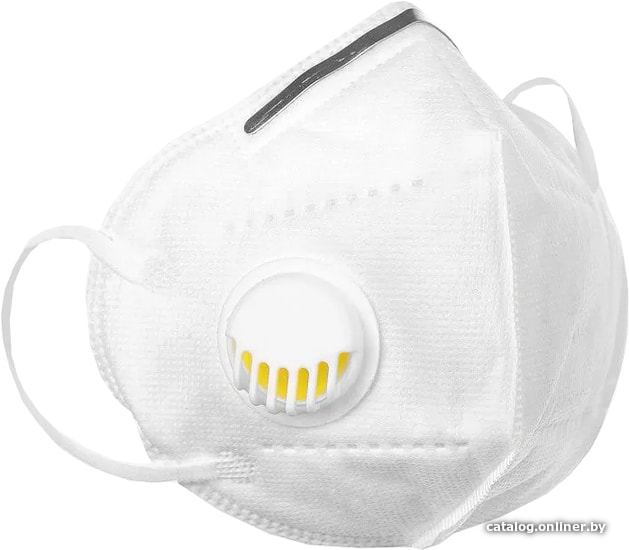 

Респиратор-полумаска 3D Mask Респиратор KN95 FFP2 с клапаном выдоха (белый, 1 шт)