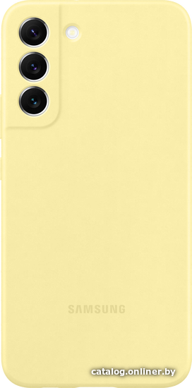 

Чехол для телефона Samsung Silicone Cover для S22+ (сливочный желтый)