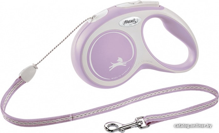

Поводок-рулетка Flexi New Comfort S Cord 5 м (розовый)