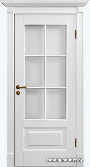 

Межкомнатная дверь Динмар Палацио 10 60x200 (белый/стекло сатин светлый)