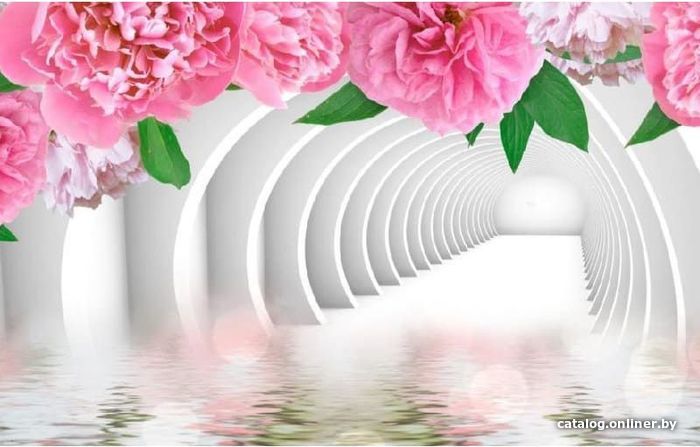 

Виниловые обои Citydecor Цветочный декор 2 3D 400x270