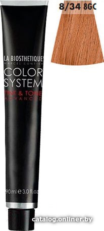

Крем-краска для волос La Biosthetique Color System Tint & Tone 8/34 светлый блондин золотисто-медный