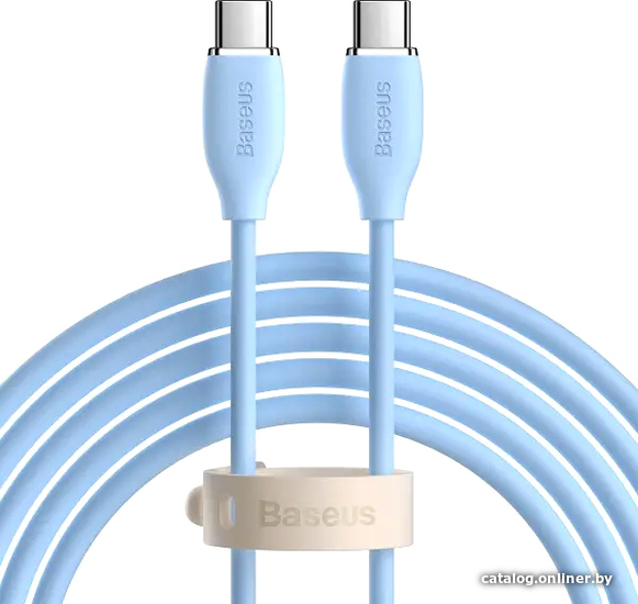 

Кабель Baseus Jelly Liquid Silica Gel USB Type-C - USB Type-C (2 м, синий)