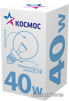 

Лампочка КОСМОС Шарик прозрачный E14 40 Вт 2700 К