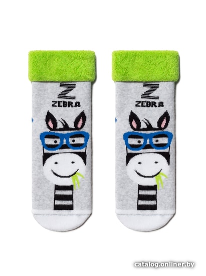 

Носки Conte-kids Sof-Tiki с отворотом 6С-19СП (р. 16, светло-серый-салатовый 436)
