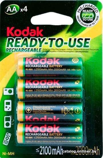 

Аккумулятор Kodak AA 2100 mAh 4 шт