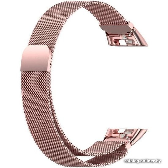 

Браслет Rumi Milanese loop металлический для Huawei Band 6 / Honor Band 6 (розовый)