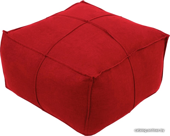 

Пуф Мама рада! Magna Ottoman 70x70x45 (грета premium, клюква, съемный чехол)