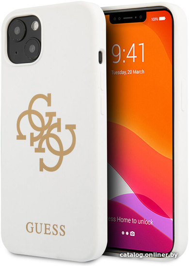 

Чехол для телефона CG Mobile Guess для iPhone 13 mini GUHCP13SLS4GGWH