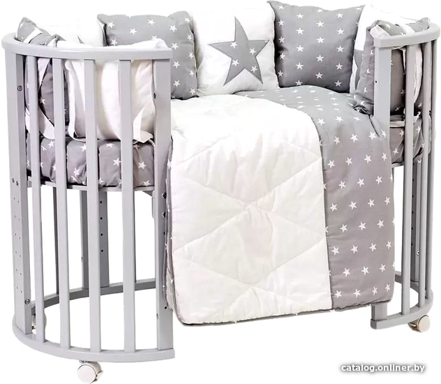 

Постельное белье Polini Kids Звезды (5 предметов, серый)