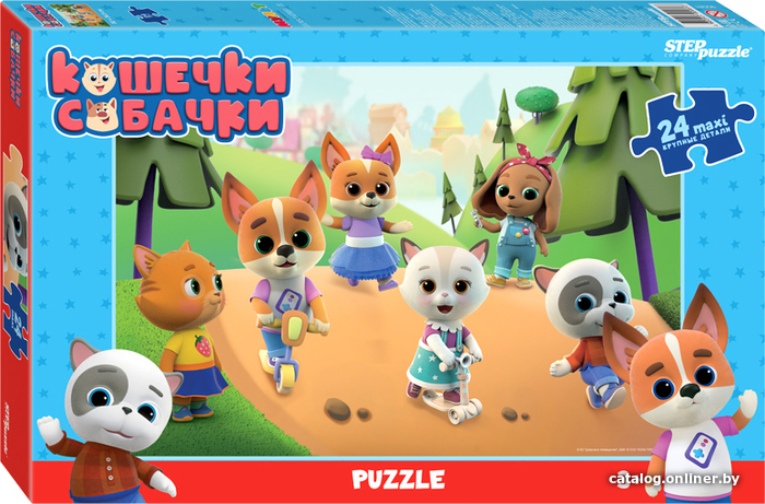 

Мозаика/пазл Step Puzzle Кошечки и собачки 90081 (24 эл.)