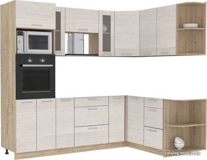 

Готовая кухня Интерлиния Мила 1.68x2.4 правая без столешницы (вудлайн кремовый/вудлайн кремовый)