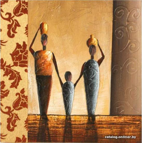 

Картина Tennonart Африканские вазы 40x40 TN3815
