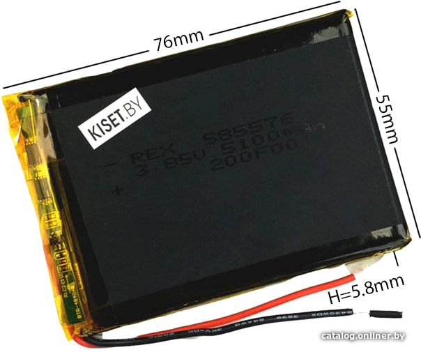 

Аккумулятор Bebat 585576 со шлейфом 3pin