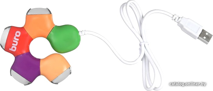 

USB-хаб Buro BU-HUB4-0.5-U2.0-Flower
