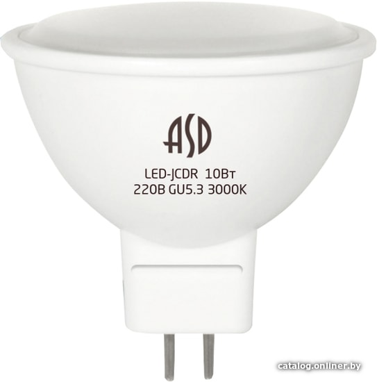 

Светодиодная лампочка ASD LED-JCDR-STD GU5.3 10 Вт 3000 К 4690612015811