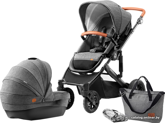 

Универсальная коляска KinderKraft Prime (3 в 1, серый)