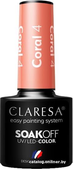 

Гель-лак Claresa Hebrid (coral 004) 5 мл