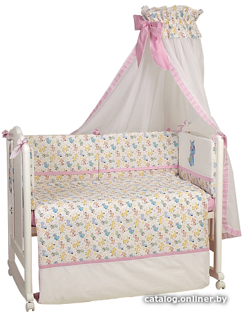 

Постельное белье Polini Kids Собачки (7 предметов, розовый)