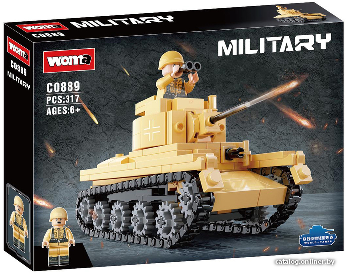 

Конструктор Woma Military C0889 Танк 1 Мировой Войны