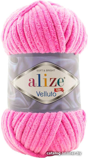 

Пряжа для вязания Alize Velluto 121 (68 м, леденец)