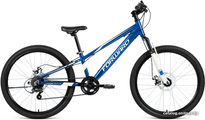 

Велосипед Forward Rise 24 2.0 disc 2021 (синий/белый)