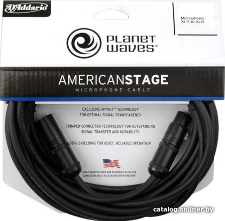 

Кабель Planet Waves PW-AMSM-25 XLR - XLR (7.5 м, черный)