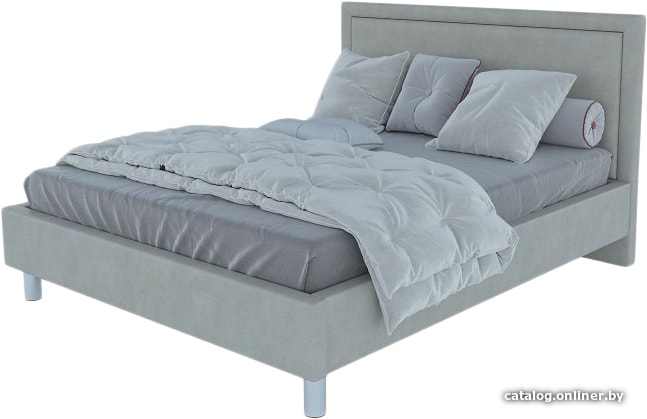 

Кровать Craftmebel Ascot 200x160 (с ПМ, вельвет, серый)