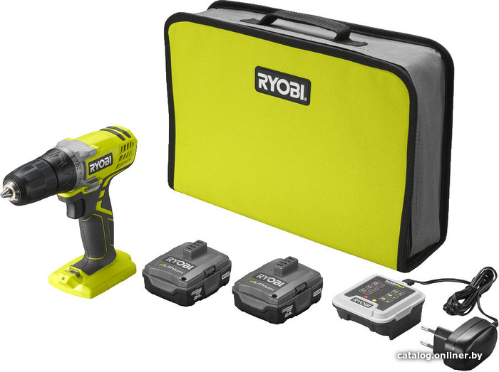 

Дрель-шуруповерт Ryobi R12SD-220S 5133005061 (с 2-мя АКБ, сумка)