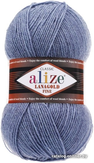 

Пряжа для вязания Alize Lanagold Fine 203 (390 м, джинс меланж)