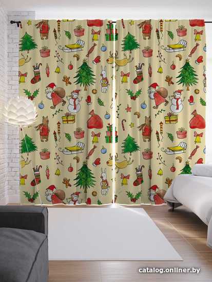 

Комплект штор JoyArty Новогодние игрушки 1.45x2.65 м p_378602_145x265 (2 шт)