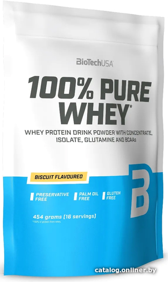 

Протеин BioTech USA 100% Pure Whey (бисквит, 454 г)