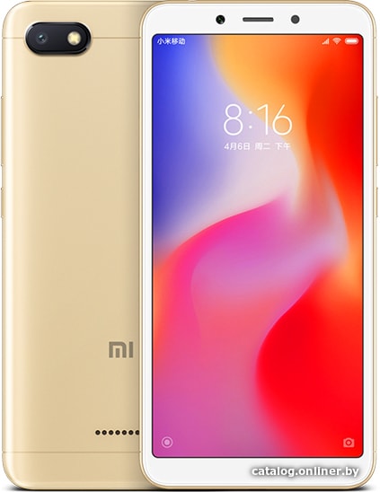 

Смартфон Xiaomi Redmi 6A 2GB/16GB международная версия (золотистый)
