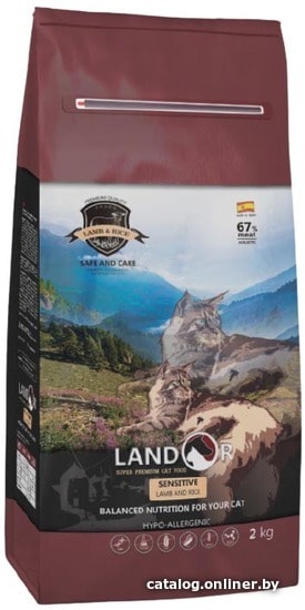 

Сухой корм для кошек Landor Sensitive Cat Lamb with Rice 0.4 кг