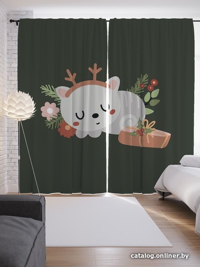 

Комплект штор JoyArty Котик с рожками 1.45x2.65 м p_380801_145x265 (2 шт)