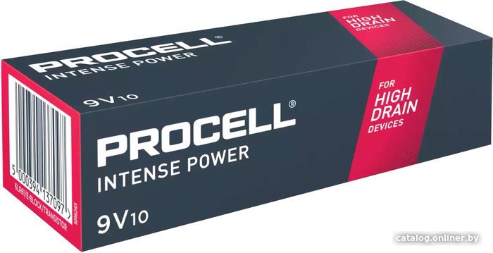 

Батарейка DURACELL Procell Alkaline Intense Power 9V 10 шт.